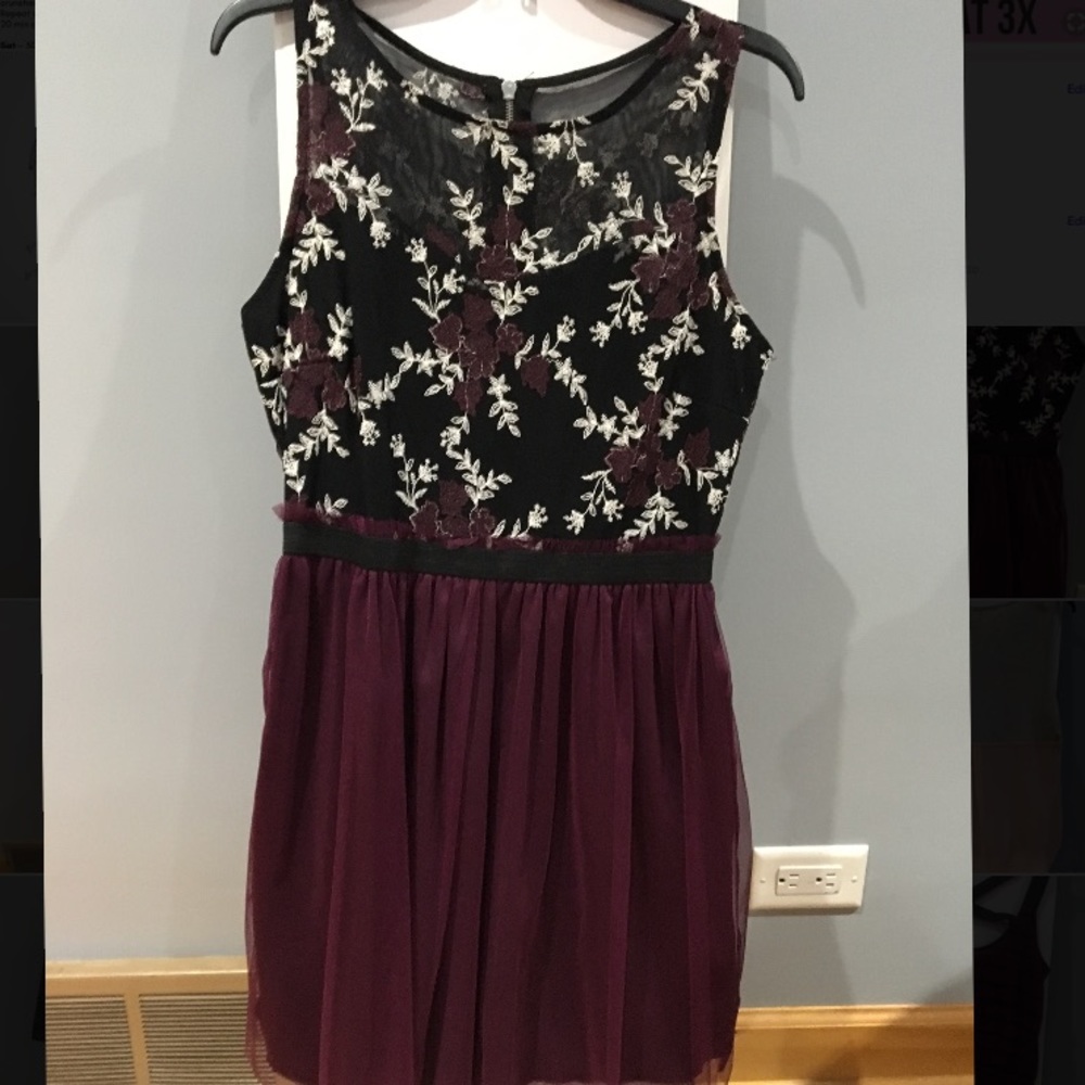 Floral purple dress